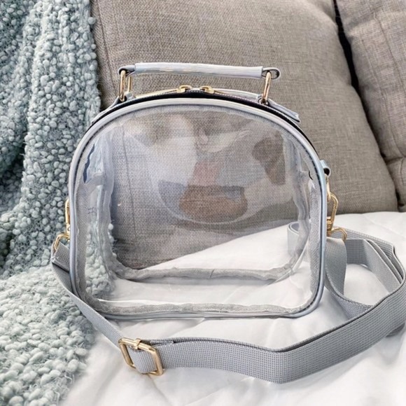 Clear Jelly Shoulder / Crossbody Satchel Bag - Picture 5 of 7
